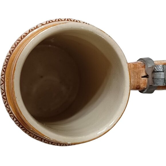 Vintage Hoehr Miniature German Beer Stein With Pewter Lid Handcrafted 5.25" Tall - Picture 8 of 8